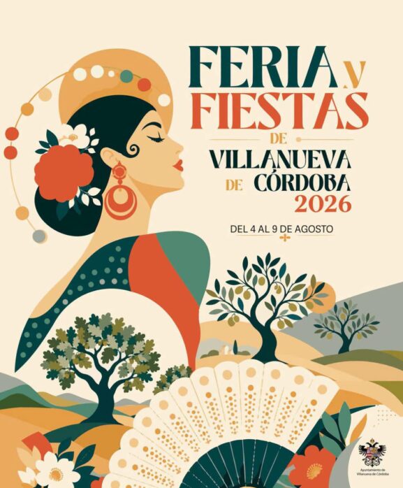 Programa de la Feria y Fiestas de Villanueva de Córdoba 2026 con horarios y actividades del 1 al 9 de agosto